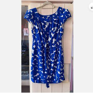 yoana baraschi dress blue and white polka dot formal spring dress